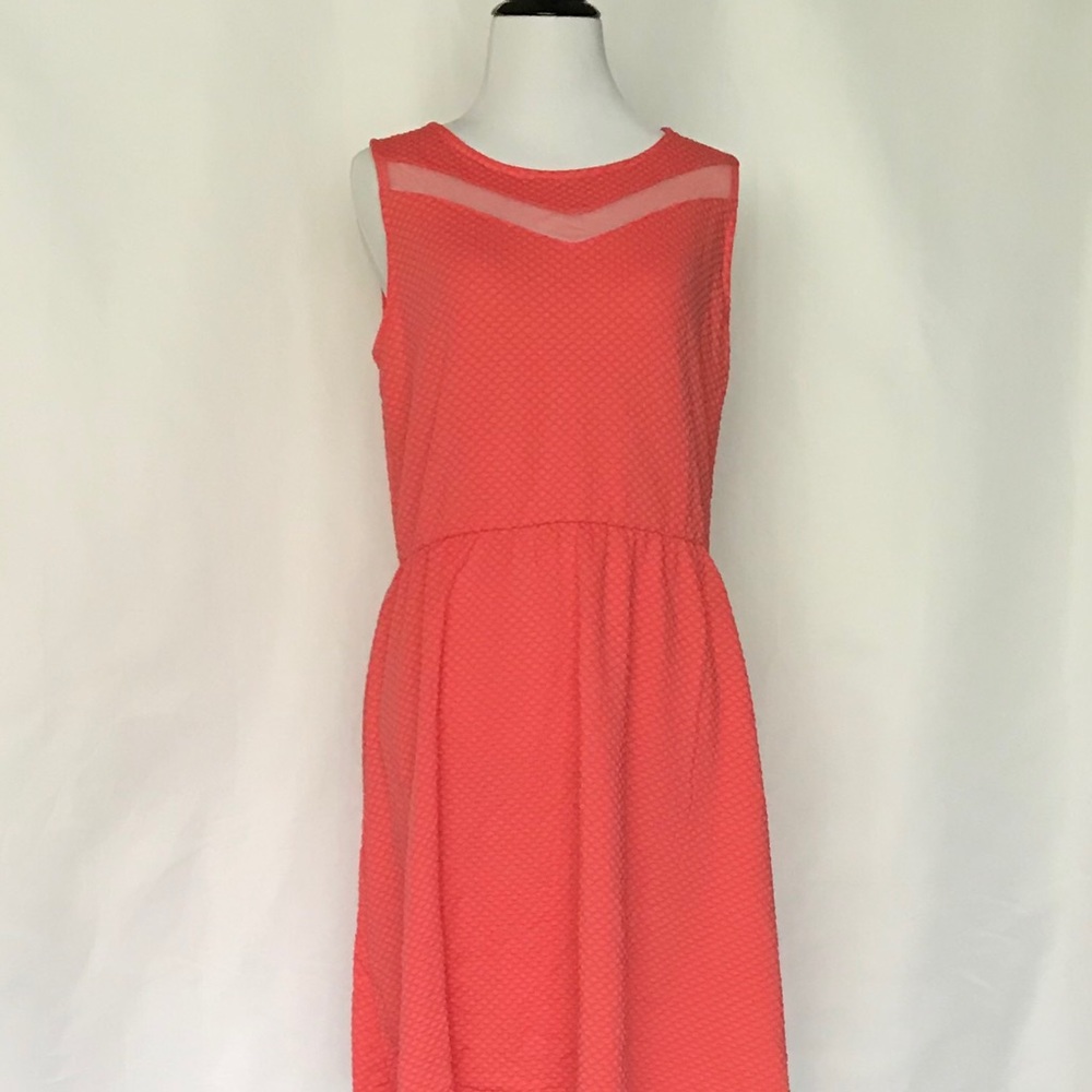 Xhileration coral knit dress